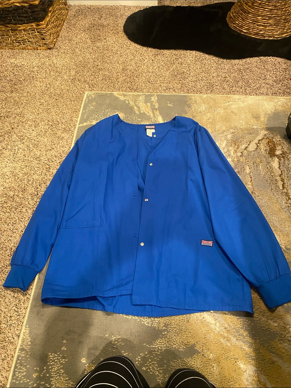 Brand new Cherokee Royal Blue Button-Front Medical Scrub Jacket